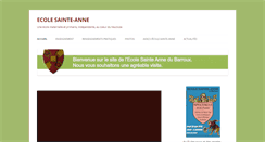 Desktop Screenshot of ecolesainteannelebarroux.fr